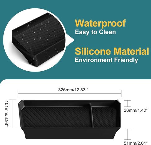 Floor Center Console Organizer for Tesla Cybertruck Storage Tray Box Organizer Interior Insert TPE Material for Cybertruck Accessories, 1 Pack in Saudi Arabia
