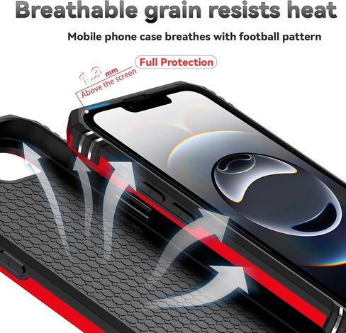 SunStory Compatible with iPhone 16e Case with HD Screen Protector & Slide Camera Cover & Rotated Ring Kickstand, [Military-Grade] Phone Case (Red, for iPhone 16e) in Saudi Arabia