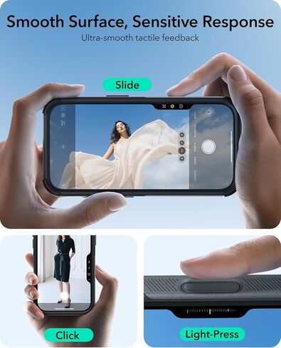 ESR for iPhone 16 Pro Case, 23 ft Military-Grade Drop Protection with Camera Control Button, Heavy Duty Magnetic Phone Case, Compatible with MagSafe Accessories, Cyber Series, Black in Saudi Arabia