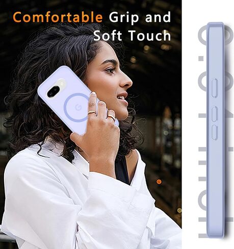 for Google Pixel 9a Case, Magnetic Phone Case with 1 Screen Protector [Military Grade Protection] [Compatible with MagSafe] Translucent Matte Protective Cover for Pixel 9a, Lavender Purple in Saudi Arabia