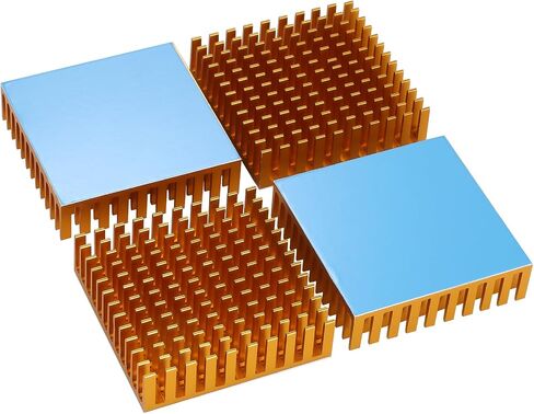 Kitkink Kit 40x40x11mm + 3M8810 شريط لاصق موصل حراري ، بالوعة حرارة الألومنيوم الباردة للتبريد طابعة ثلاثية السهول TEC1-12706 PELTIER الحرارية (أسود ، 4 حزمة) in Kuwait