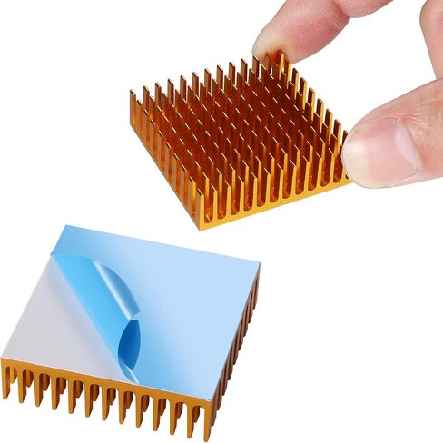 Kitkink Kit 40x40x11mm + 3M8810 شريط لاصق موصل حراري ، بالوعة حرارة الألومنيوم الباردة للتبريد طابعة ثلاثية السهول TEC1-12706 PELTIER الحرارية (أسود ، 4 حزمة) in Kuwait