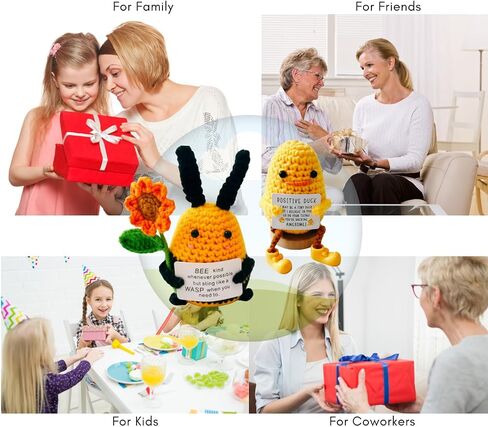5pcs البطاطا الإيجابية ، وحيوانات الكروشيه المصنوعة يدويًا محشوة بالدعم العاطفي شذرات ومخللات المخللون هدايا المخلل السائبة للنساء ، والأشياء اللطيفة لزملاء العمل في المكتب وديكور المكتب in Saudi Arabia