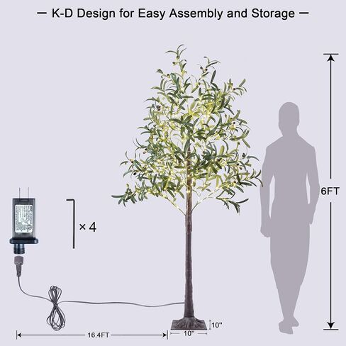 Lightshare Lighted Gypsophila Tree 6FT 176 LED Artificial Baby Breath Flowers with Lights for Wedding Home Christmas Holiday Decoration (Gypsophila Tree) in Saudi Arabia