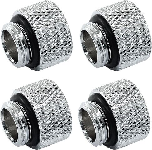 4Pcs G1/4" Male to Female External Adapter G1/4 x 20mm Male to Female Extender Fitting with O-Ring for Computer Water Cooling System (Black) in Kuwait