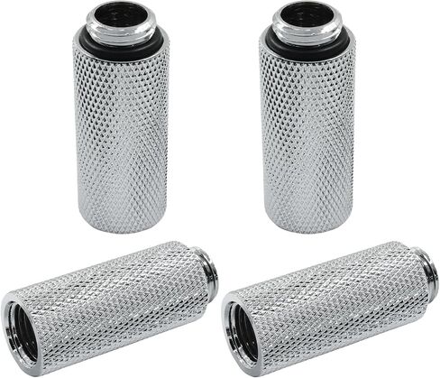 4Pcs G1/4" Male to Female External Adapter G1/4 x 20mm Male to Female Extender Fitting with O-Ring for Computer Water Cooling System (Black) in Kuwait