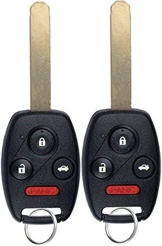 استبدال مفتاح KeylessOption Key FOB لعام 2003 2004 2005 2007 2007 2008 2000 2010 Honda Accord Element elebly بدون مفتاح ، 4-Button OUCG8D-380H-A-2 Pack in Kuwait