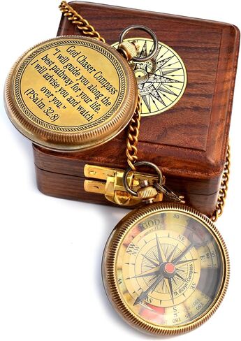 Be Strong and Courageous, Joshua 1:9, Solid Brass Directional Engraved Compass, Baptism Gifts for Boys Girls, First Communion, Christian Gifts for Men, First Confirmation Gifts for Boys in Kuwait