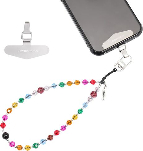 T-SB Women's Phone Wrist Strap-Beaded Phone Charm Detachable Lanyard Bracelet, Chain with Metal Accent for Phone Case. in Saudi Arabia