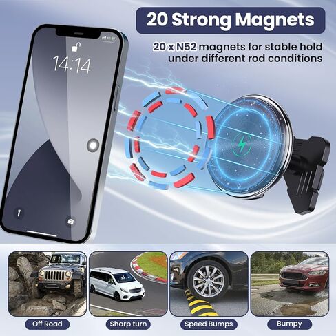 Kaishengyuan Wireless Charger Magnetic Vent Phone Mount Compatible with 2015-2020 Ford F-150, 2017-2021 Super Duty & 2018-2021 Expedition Smartphone Holder Cradles Bracket Stand for All Smartphone in Kuwait