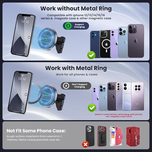 Kaishengyuan Wireless Charger Magnetic Vent Phone Mount Compatible with 2015-2020 Ford F-150, 2017-2021 Super Duty & 2018-2021 Expedition Smartphone Holder Cradles Bracket Stand for All Smartphone in Kuwait