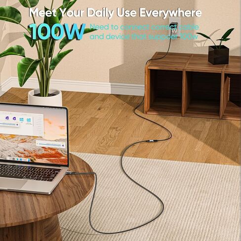 كابل تمديد USB C بطول 3 أقدام، سلك موسع USBC 20 جيجابت في الثانية لنقل البيانات/شحن سريع 240 وات/4K@60 هرتز عالي الدقة USB Type C 3.2 Gen 2 ذكر إلى أنثى مضفر لمحور منفذ USB-C والكمبيوتر المحمول والهاتف والشاشة المحمولة in Kuwait