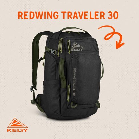 كيلتي | حقائب الظهر Redwing Traveler ، حزمة السفر للسفر للمغامرة | محترق الزيتون والأسود in Saudi Arabia