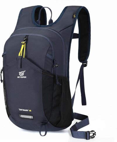 SKYSPER Hiking Backpack 15L Lightweight Walking Daypack for Camping Travelling Daytrip Small Trail Bagpack for Men Women in Saudi Arabia