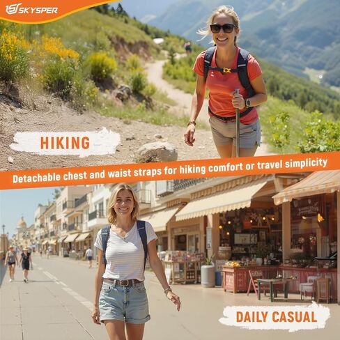 SKYSPER Hiking Backpack 15L Lightweight Walking Daypack for Camping Travelling Daytrip Small Trail Bagpack for Men Women in Saudi Arabia