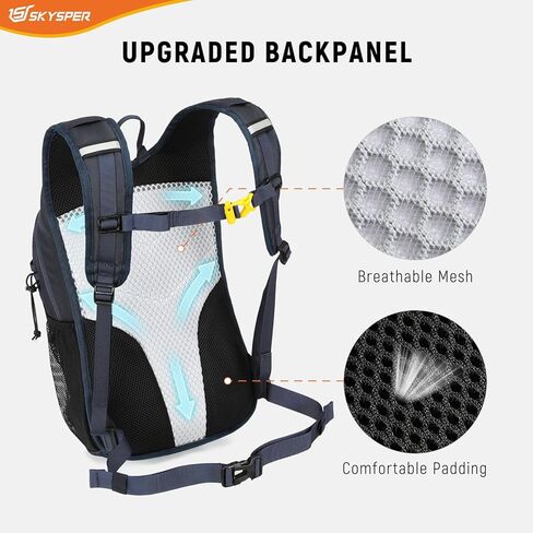 SKYSPER Hiking Backpack 15L Lightweight Walking Daypack for Camping Travelling Daytrip Small Trail Bagpack for Men Women in Saudi Arabia