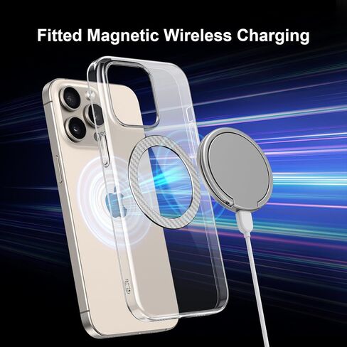 Magnetic Ring Sticker for Magsafe Phone Magnet Upgrade Bulit-in Magnet for Wireless Charging, Phone Case, Car Holder, Compatible Universal Conversion Magnet Adapter Kit 2 Pack (for Carbon Black) in Kuwait