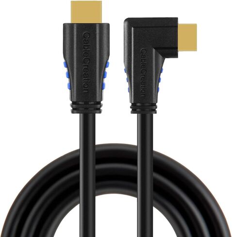 كابل HDMI بطول 10 أقدام 4K من CableCreation - زاوية قائمة 90 درجة، كابل ذكر إلى ذكر لـ Ultra HD 4K@60 هرتز، فيديو ثلاثي الأبعاد - ضمان لمدة عامين in Kuwait