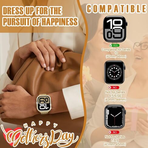 top4cus 40mm Bling Shiny Case for Apple Watch Series 6/SE/5/4, Gold | Crystal Rhinestone Protector, Daily Use Cover for Women Kids, Overall Anti-Scratch Bumper, Shockproof, Waterproof, Workout in Kuwait
