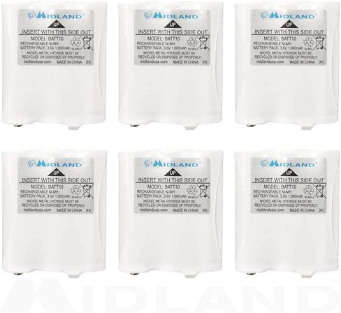بطاريات Midland AVP13 القابلة لإعادة الشحن لـ T71 ، T75 ، T77 Radios - 4 عبوات in Saudi Arabia