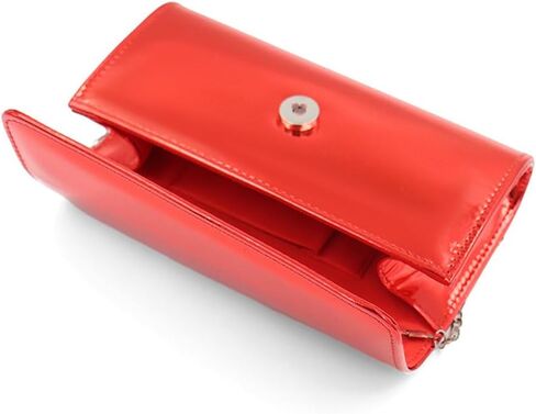 Silver Metallic Purse Flap Dazzling Small Clutch Bag Evening Bag With Detachable Chain in Saudi Arabia