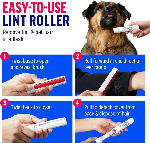 ChomChom Roller Mini for Pet Hair - Mini ChomChom Lint Roller Pet Hair Removal Tool for Clothes, Couches and Cars - Dog Hair Remover and Lint Remover for Clothes - Reusable Lint Roller for Cat Hair in Saudi Arabia