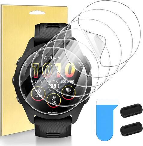 Suoman 6-Pack for Garmin Forerunner 265 (46mm) Screen Protector, Charger Port + TPU High Definition Clear Protective Film in Kuwait