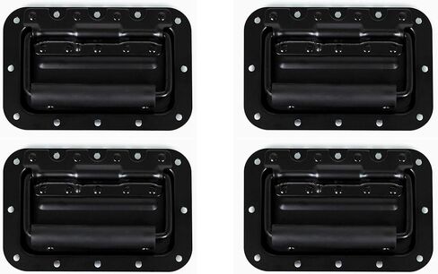 TCH Hardware Medium Spring Loaded Steel Recessed Handle with Padded Grip Case Chest Cabinet Speaker Box - Black in Saudi Arabia