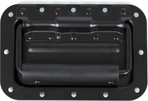 TCH Hardware Medium Spring Loaded Steel Recessed Handle with Padded Grip Case Chest Cabinet Speaker Box - Black in Saudi Arabia