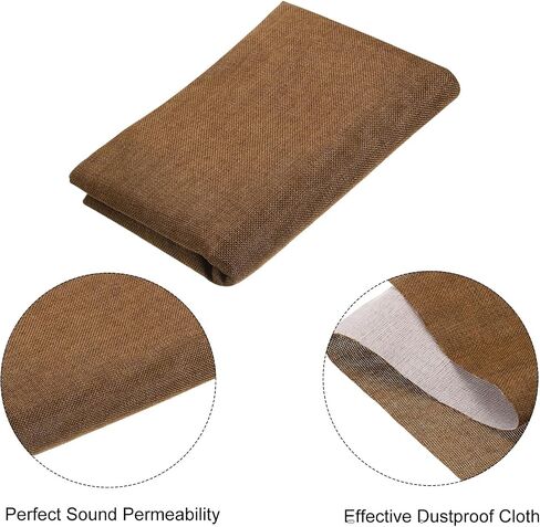 uxcell Brown Speaker Mesh Grill Cloth (not Cane Webbing) Stereo Box Fabric Dustproof Cloth 35cm x 150cm 13.8 Inches x 59 Inches in Saudi Arabia