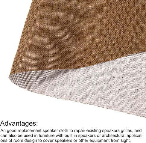 uxcell Brown Speaker Mesh Grill Cloth (not Cane Webbing) Stereo Box Fabric Dustproof Cloth 35cm x 150cm 13.8 Inches x 59 Inches in Saudi Arabia