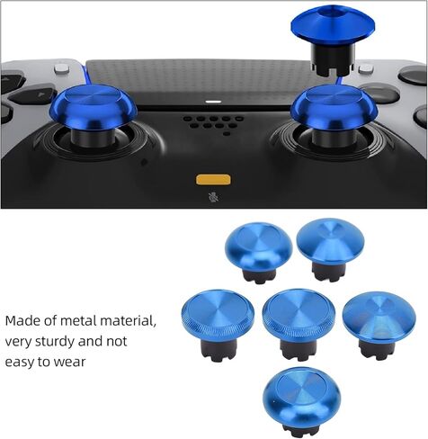 استبدال Thumbsticks لـ Edge ، لـ Pro Elite ، لـ PS4 ، لـ Switch Pro ، لـ Xboxone ، لأجهزة XboxSeries ، 6 × قبعات الإبهام ، 2 × الإبهام البديل (الأزرق) in Kuwait