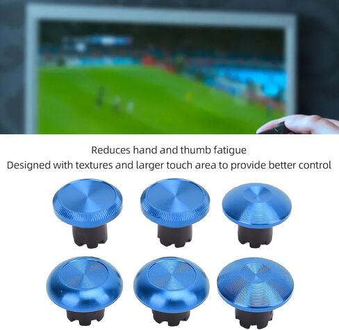 استبدال Thumbsticks لـ Edge ، لـ Pro Elite ، لـ PS4 ، لـ Switch Pro ، لـ Xboxone ، لأجهزة XboxSeries ، 6 × قبعات الإبهام ، 2 × الإبهام البديل (الأزرق) in Kuwait