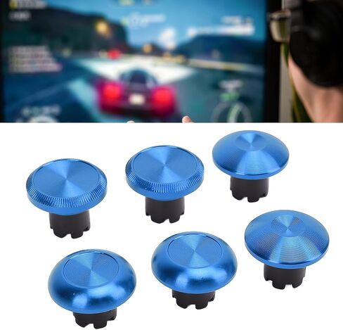 استبدال Thumbsticks لـ Edge ، لـ Pro Elite ، لـ PS4 ، لـ Switch Pro ، لـ Xboxone ، لأجهزة XboxSeries ، 6 × قبعات الإبهام ، 2 × الإبهام البديل (الأزرق) in Kuwait