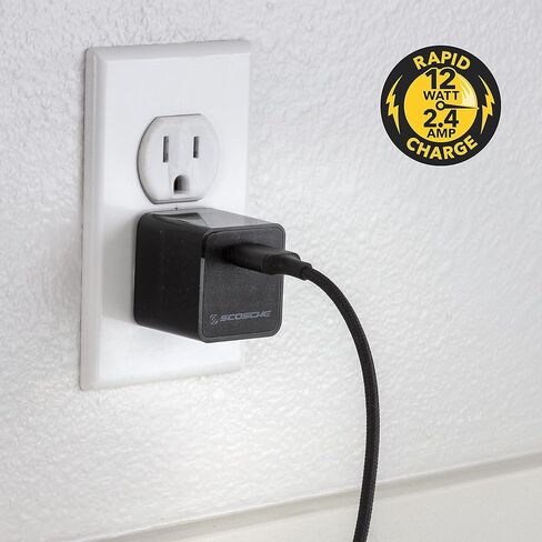 SCOSCHE HPDC60 Powervolt 60W USB Type-C Wall Charger Compatible with All Power Delivery 3.0, 2.0 and Standard USB-C Devices in Black in Kuwait