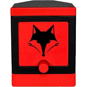 Desert Fox DJ-10 Golf Cart Bluetooth Speaker – Wireless Magnetic Golf Speaker with Secure Mount – Loud, Weatherproof Sound with Retro Volume Knob & Built-in Charging (Gray w/US Flag)