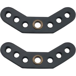 2PCS Composite Bow Wrist Cord Leather Piece 4.72x1.57x0.2in Bow Wrist Cord Leather Piece Bow Wrist Suspension with Yoke Holder Leather Bow Yoke with Metal Grommet Black