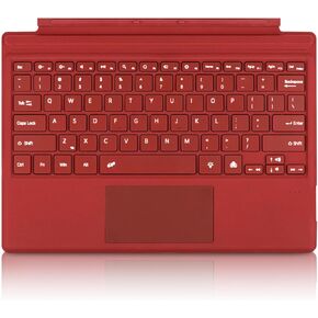 Keyboard Type Cover for Microsoft Surface Pro 7+ Pro 7 Pro 6 Pro 5 Pro4 Pro3, 12.3 inch, Ultra-Slim Bluetooth Multi-Touchpad Mouse Rechargeable, 7-Color LED Backlit (Burgundy with Backlit)