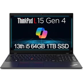 Lenovo ThinkPad L15 Business Laptop (15.6" FHD, Intel 10-Core i5-1335U (> i7-1255U), 32GB RAM, 1TB SSD), Backlit, Fingerprint, Webcam, Numeric Keypad, Thunderbolt 4, Ethernet, Win 11 Pro w/Copilot