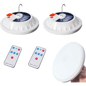 LED Camping 120 LED Tent Solar Lantern Lights 6000LM 5 Mode USB Rechargeable Remote Control Portable Light Tent Hanging Flashlight Outdoor Fishing Emergency Courtyard Garden 3 Pack