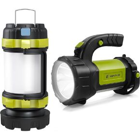 مصابيح Alpswolfs التي يمكن إعادة شحنها ، LED LED LANTERN مع 800LM و 3600 سعة تعمل بالبطارية ، وضوء تخييم مشرق محمولة للطوارئ ، والمشي في الهواء الطلق ، وانقطاع التيار الكهربائي