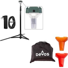 Devos Outdoor LightRanger 800 Lumen Rechargeable Telescoping LED Lantern Bundle with 800 Filter KIt
