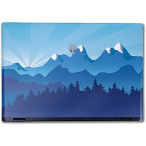 Laptop Skin Compatible with Alienware M16 R2 (2024) - Blue Mountains - Premium 3M Vinyl Protective Wrap Decal Cover - Easy to Apply | Crafted in The USA by MightySkins