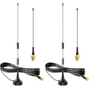 Meshtastic High Gain 915MHz LoRa Whip Antenna, Long Range SMA Male Omni Antenna for ESP32 LoRa V3 Development Board 915MHz LoRa Module with 10cm IPEX Extension Cable（2 Sets）, Slinkdsco