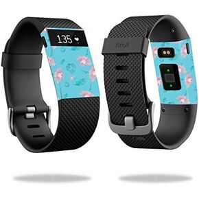 Mayyskins الجلد متوافق مع Fitbit Charge Hr Cover Skins Sticker Watch Flower Power Blue