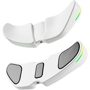 HornsX1 Right-Handed RGB Ergonomic Gliding Palm Rest for Mouse, Wrist Rest Pad, 3 RGB Lighting Modes, Reduce Wrist Pain, Anti-Fatigue, for Gaming/Office Work Casual Use - White, 1 PCS