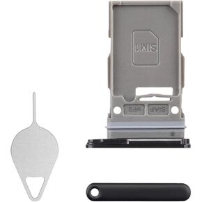 Sim Card Tray Replacement for Samsung Galaxy S23 Ultra (Single SIM Version) Phantom Black Card Tray Slot Holder Bracket Adapter with Needle Ejector for S23 Ultra SM-S918U SM-S918U1