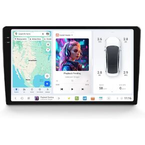 MekedeTech Mekede DUDUAUTO DUDU7 2000X1200 9.5 inch 2K Touch Screen Car Radio Stereo Intelligent Navigation Head Unit,8G RAM 128G ROM Supports 360 Cameras