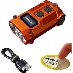 Nitecore TINI 3 600 Lumen EDC Keychain Flashlight, USB-C Rechargeable Lightweight with Multiple Color Temperatures Output (Warm, Neutral White, Cool White) and NSticker (Black)