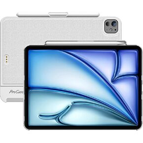 ProCase Magic Keyboard Compatible Case for iPad Air 11"(M3/2) 2025 2024/Air 5th/4th 2022 2020 10.9", iPad Pro 11" 4th/3rd/2ed/1st Slim Magnetic Cover with Pencil Holder[Keyboard Not Included] -White